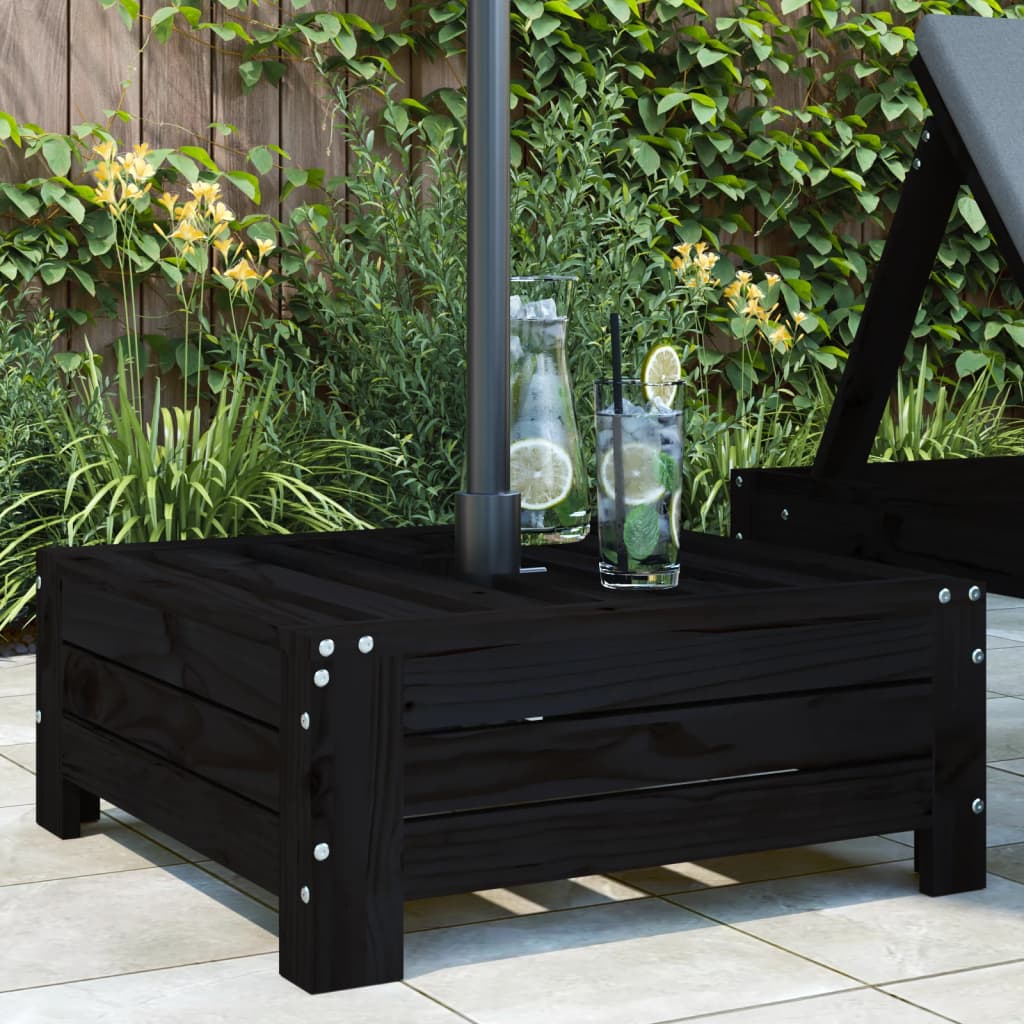 Cubierta para base de sombrilla madera maciza de pino negro v0672 Vetonek