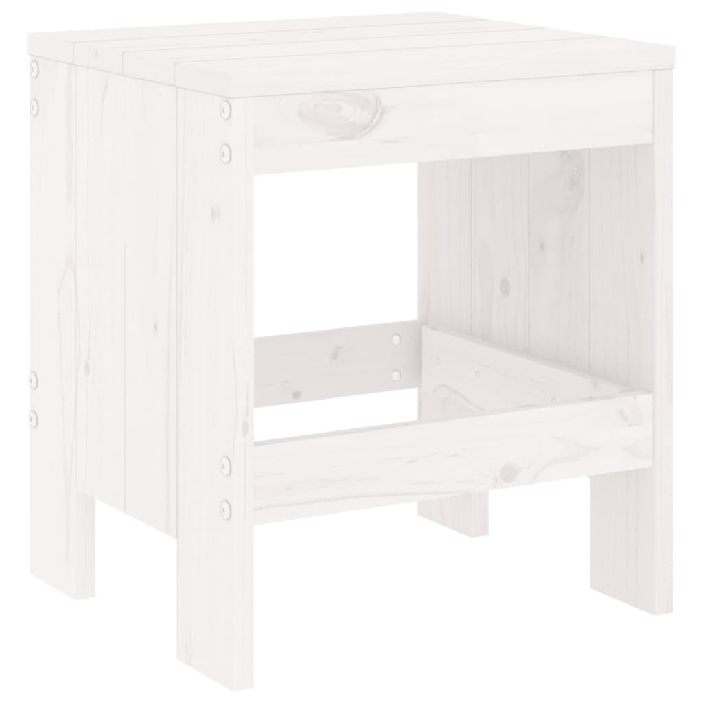 Garden stools 2 units solid wood white pine 40x36x45 cm