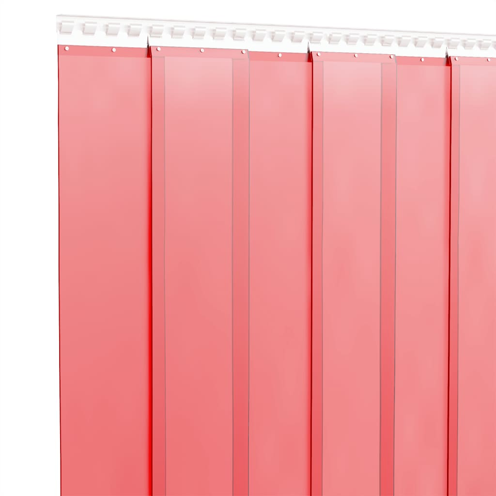 Tira de cortina para puertas PVC rojo 200x1,6 mm 10 m vidaXL