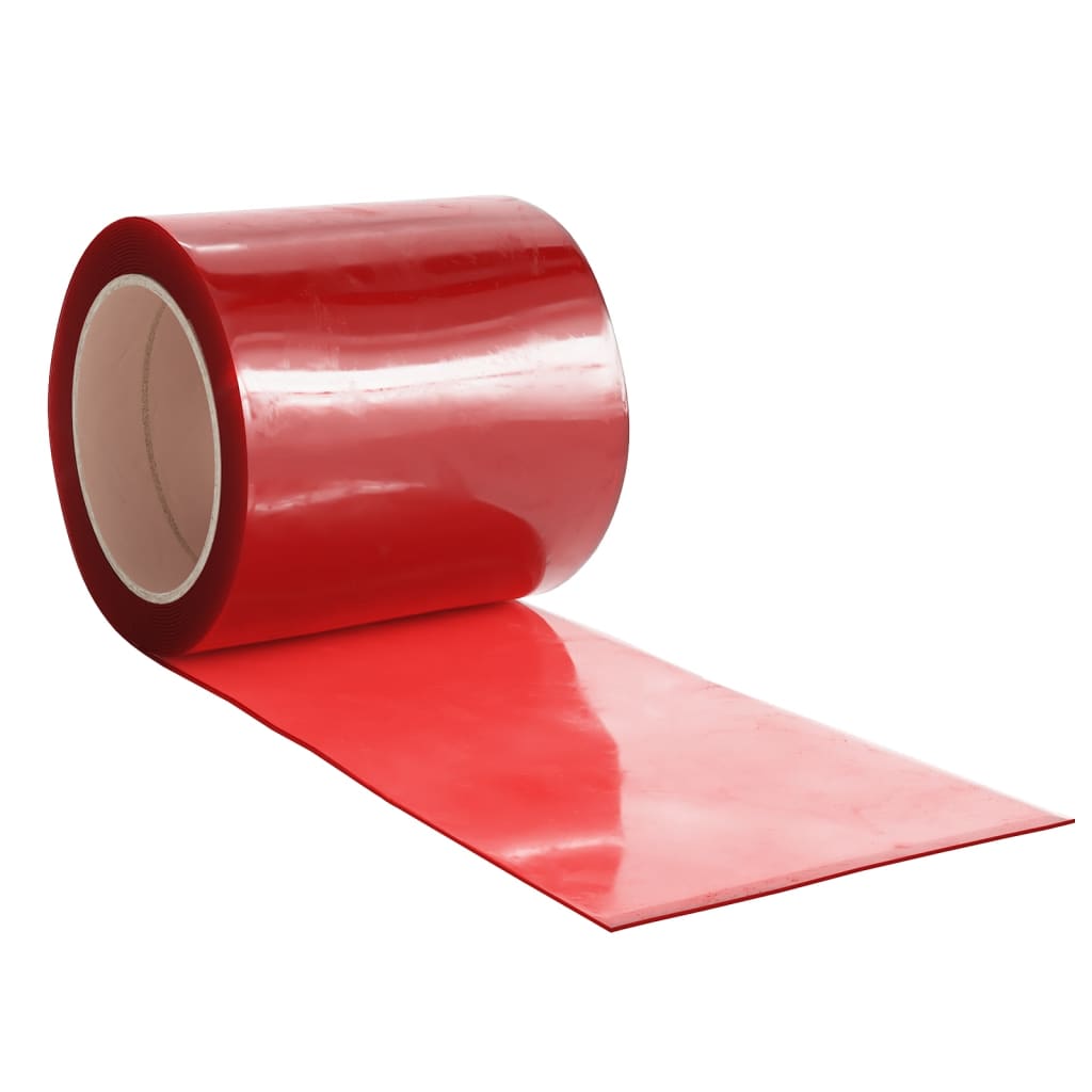 Tira de cortina para puertas PVC rojo 200x1,6 mm 10 m - Vetonek