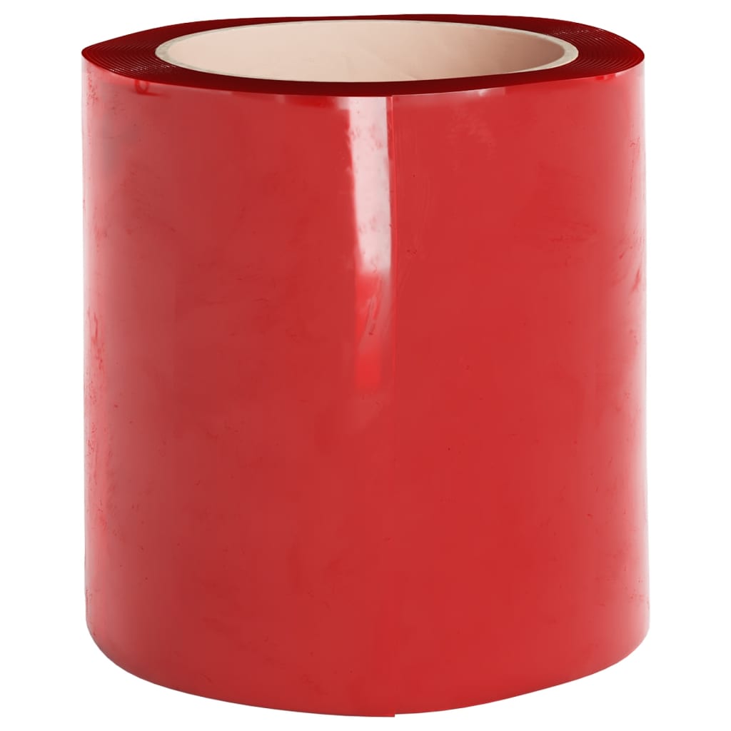 Tira de cortina para puertas PVC rojo 200x1,6 mm 10 m vidaXL