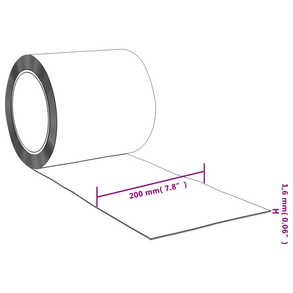 Curtain strip for red PVC doors 200x1.6 mm 50 m