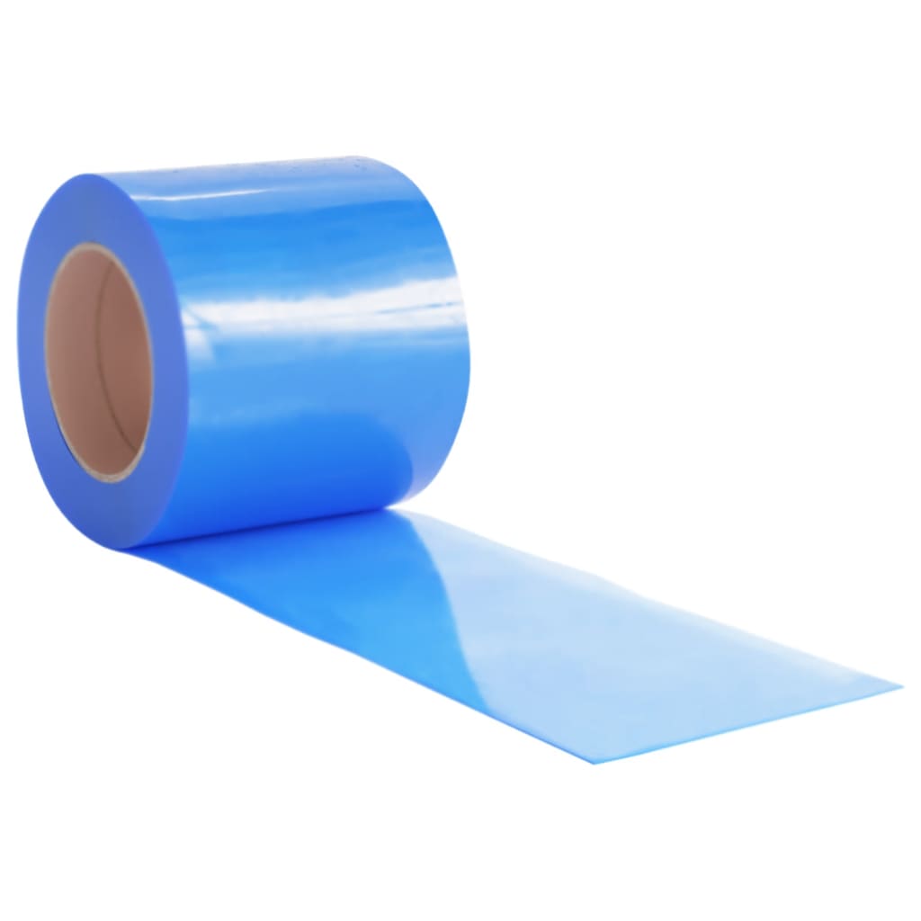 Tira de cortina para puertas PVC azul 200x1,6 mm 25 m vidaXL