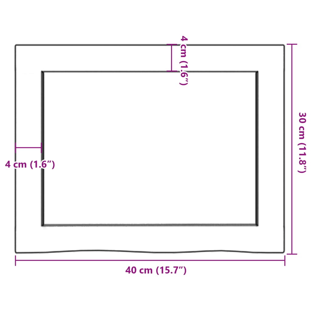 Prestatgeria de paret de roure marró clar 40x30x (2-6) cm