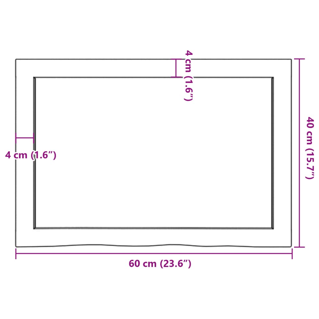 Estante pared madera roble tratada marrón claro 60x40x(2-6) cm