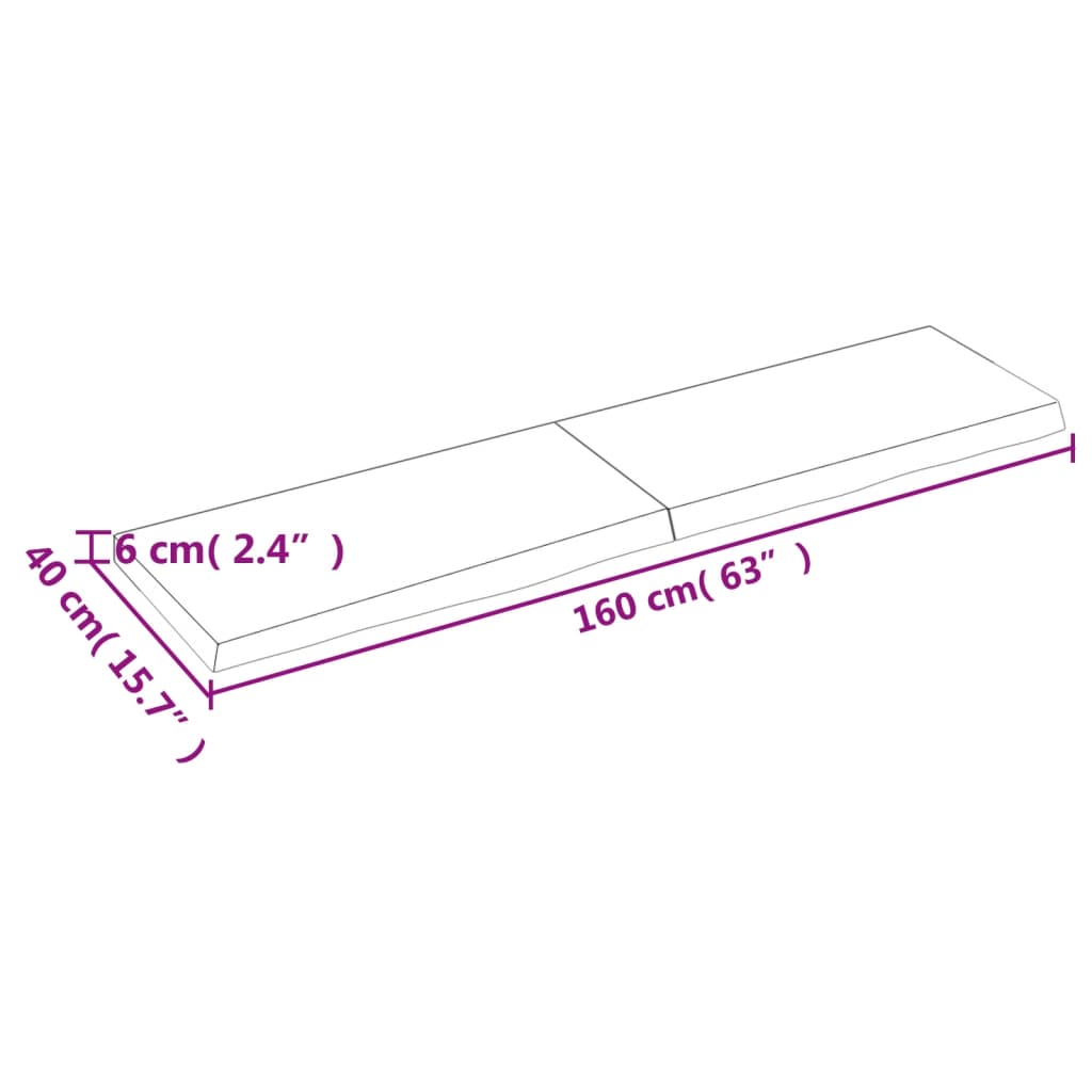 Estante pared madera roble tratada marrón claro 160x40x(2-6) cm vidaXL