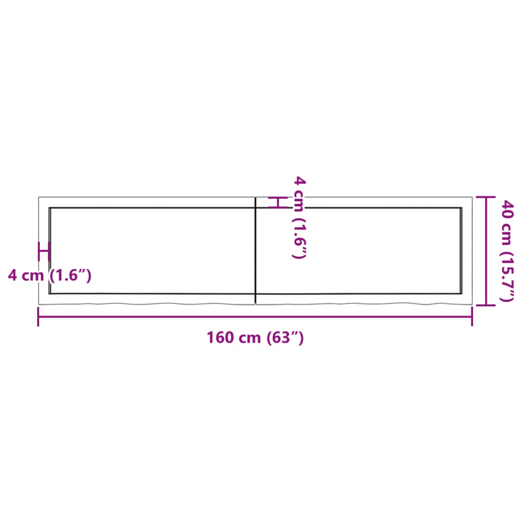 Estante pared madera roble tratada marrón claro 160x40x(2-6) cm vidaXL