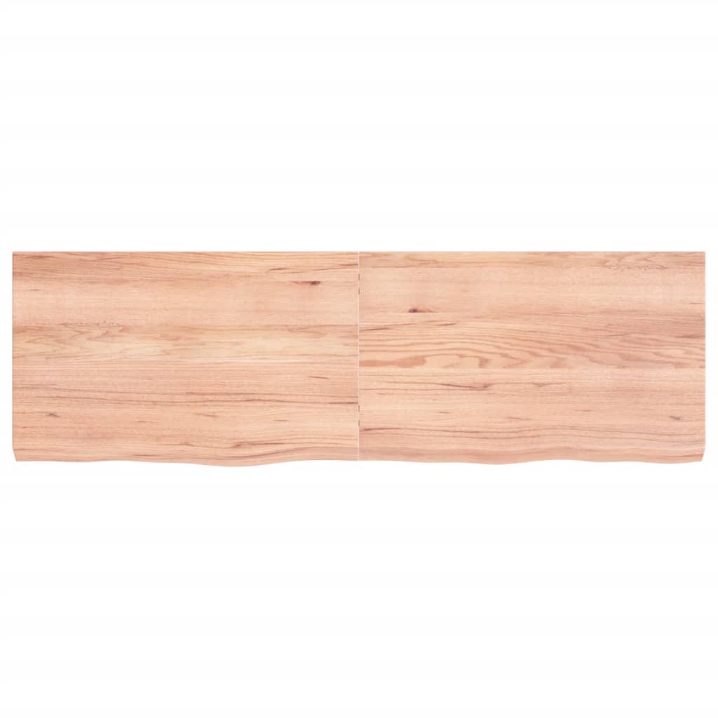 Estante pared madera roble tratada marrón claro 160x50x(2-6) cm vidaXL