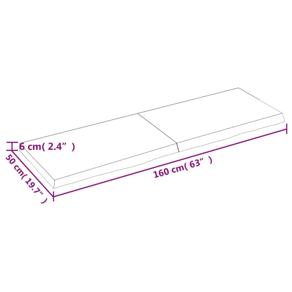 Estante pared madera roble tratada marrón claro 160x50x(2-6) cm vidaXL