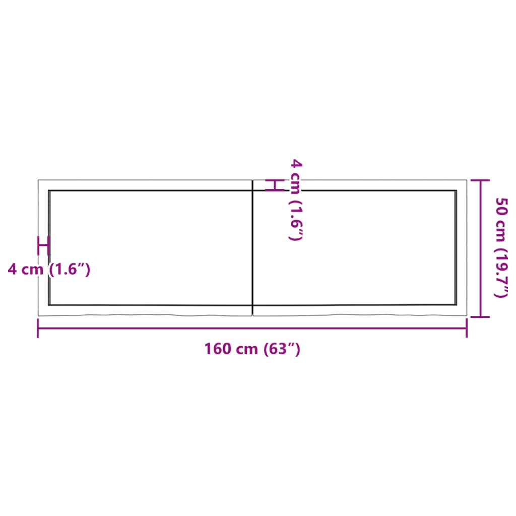 Estante pared madera roble tratada marrón claro 160x50x(2-6) cm vidaXL