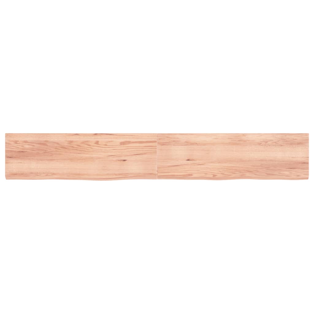 Estante pared madera roble tratada marrón claro 200x30x(2-4) cm vidaXL