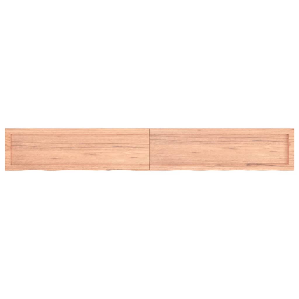 Estante pared madera roble tratada marrón claro 200x30x(2-4) cm vidaXL