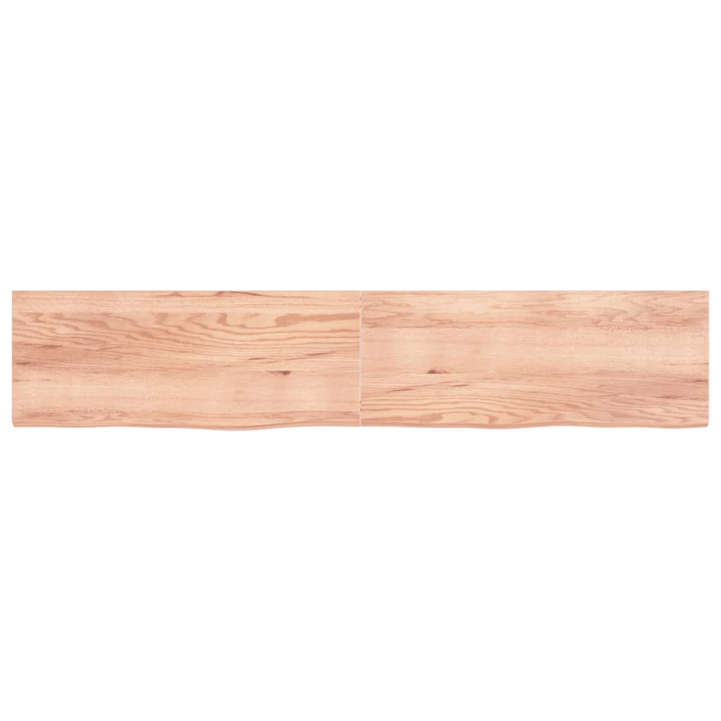 Estante pared madera roble tratada marrón claro 200x40x(2-4) cm vidaXL