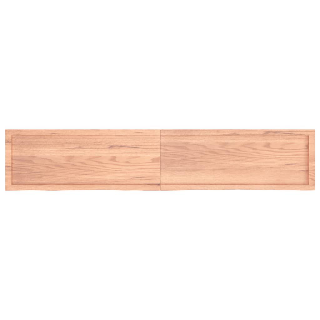 Estante pared madera roble tratada marrón claro 200x40x(2-4) cm vidaXL