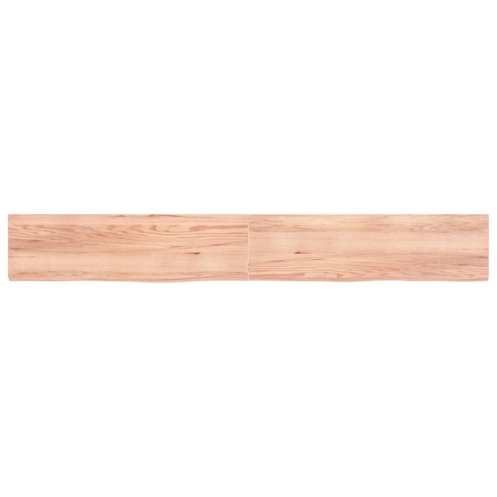 Estante pared madera roble tratada marrón claro 220x30x(2-4) cm vidaXL