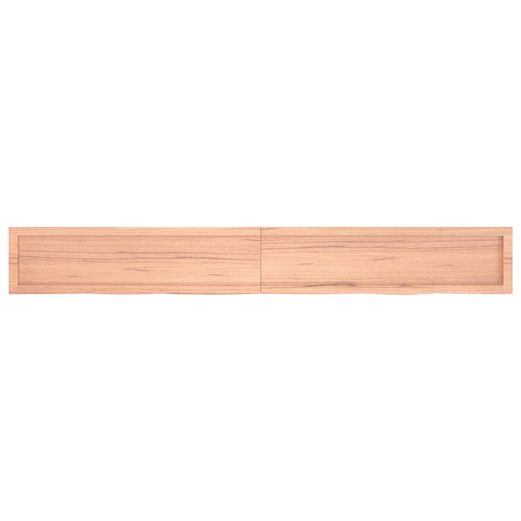 Estante pared madera roble tratada marrón claro 220x30x(2-4) cm vidaXL