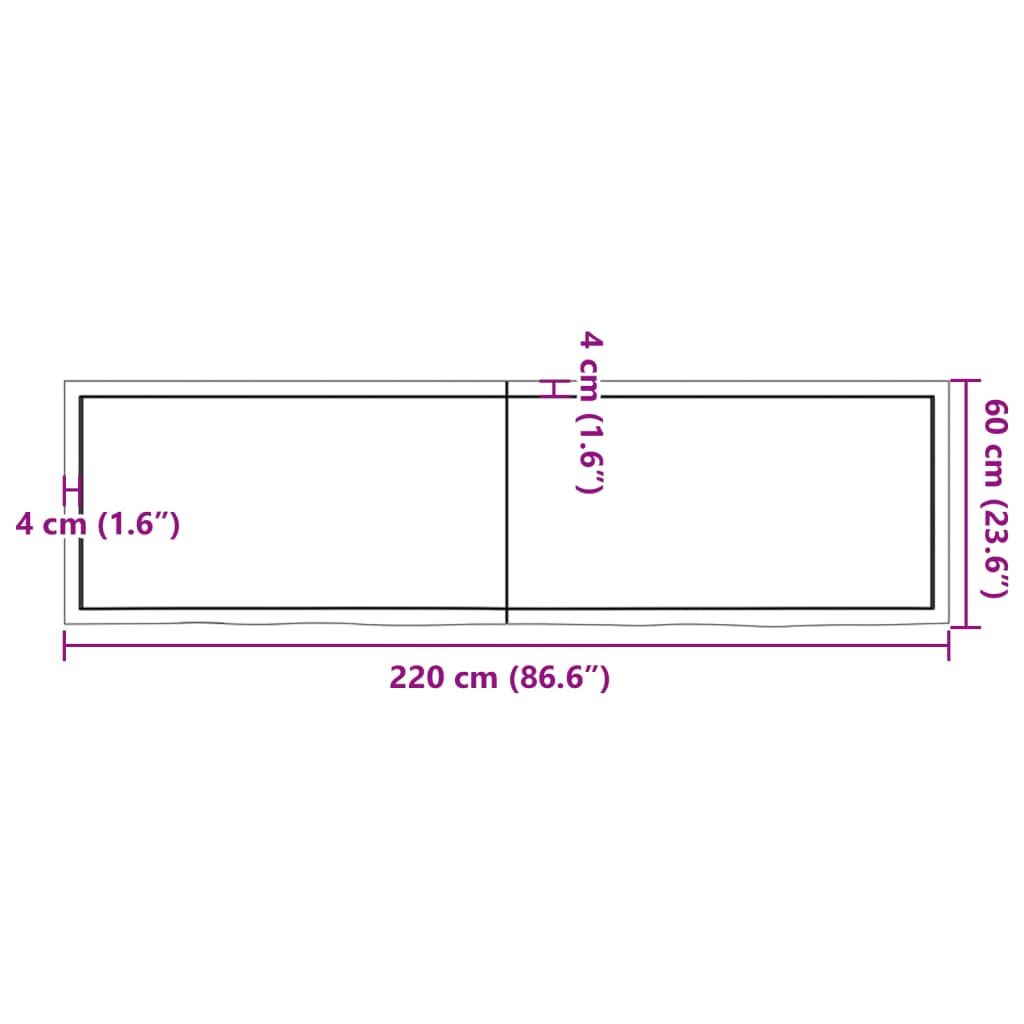 Estante pared madera roble tratada marrón claro 220x60x(2-6) cm vidaXL