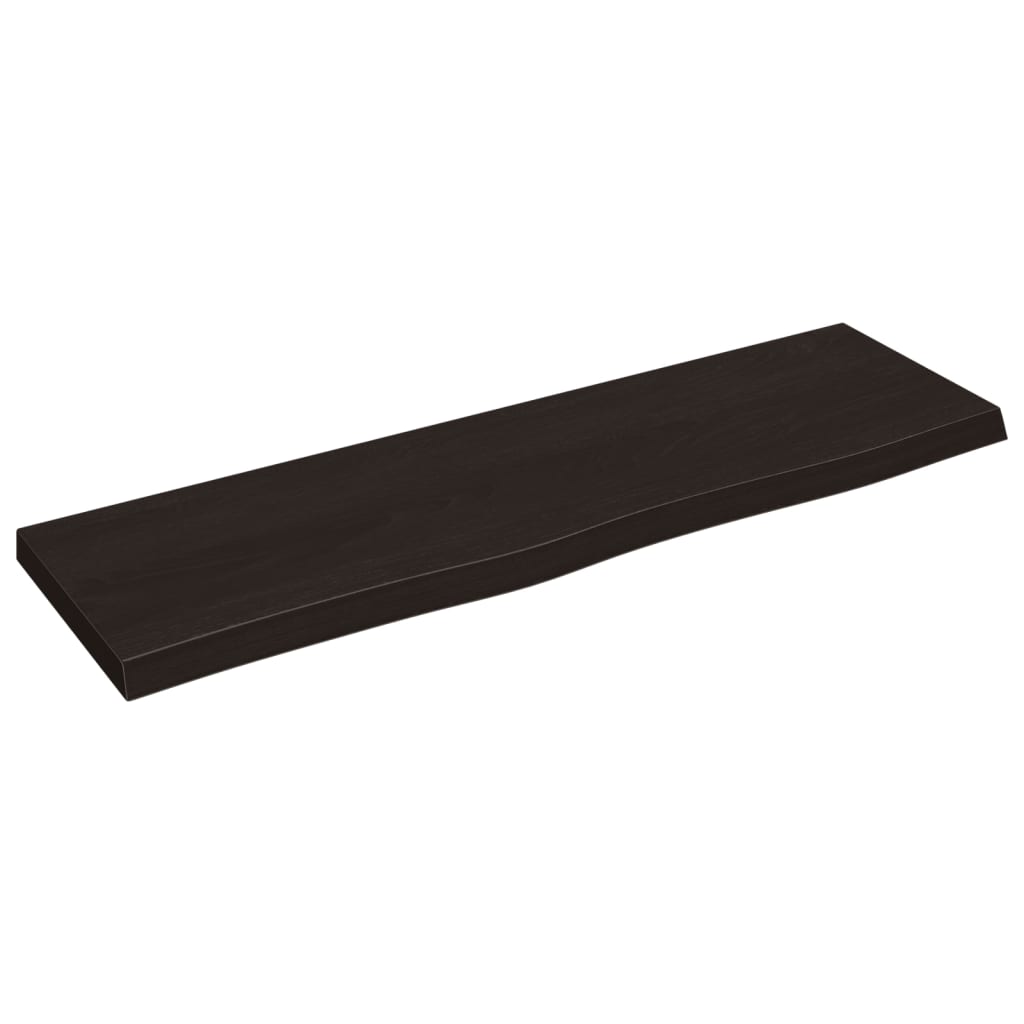 Estante pared madera roble tratada marrón oscuro 100x30x(2-4)cm vidaXL