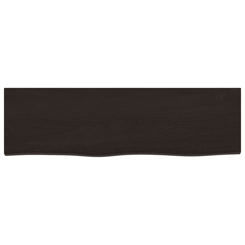 Estante pared madera roble tratada marrón oscuro 100x30x(2-4)cm vidaXL