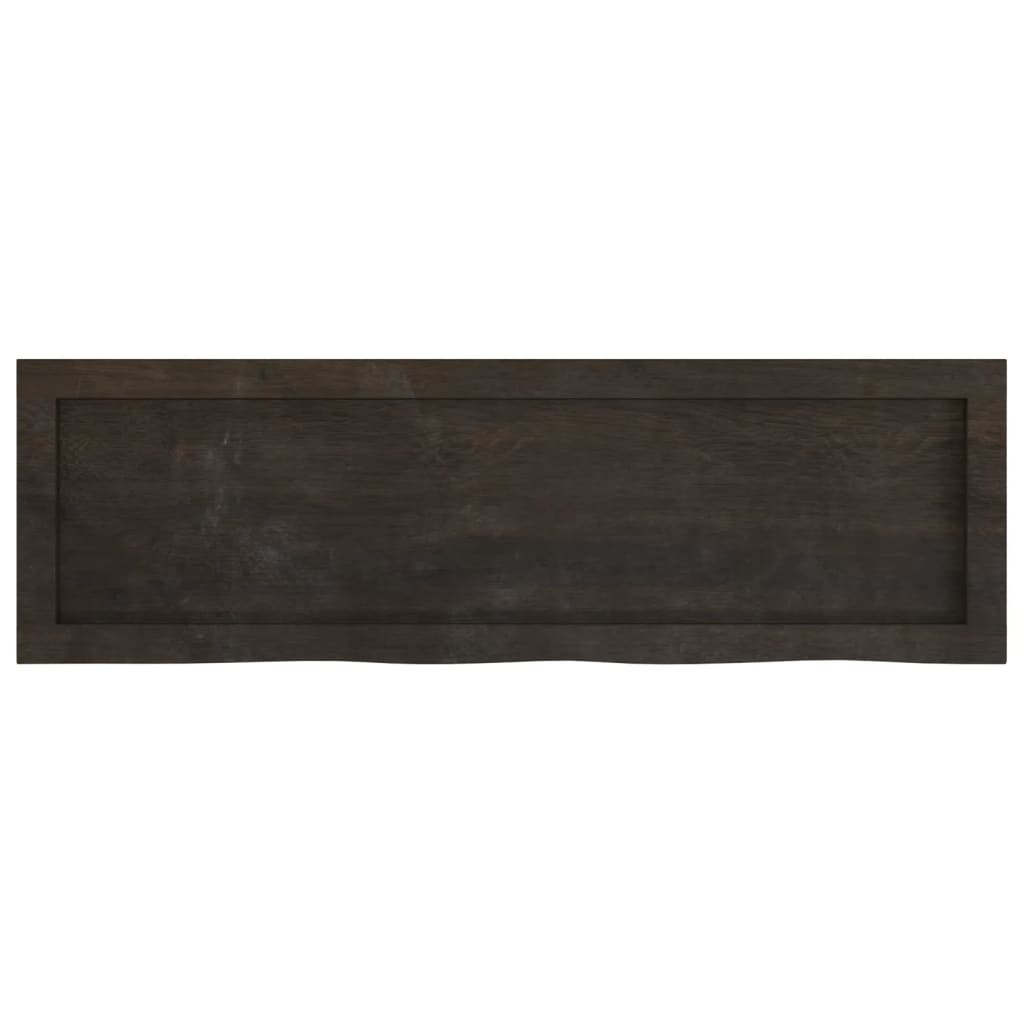 Estante pared madera roble tratada marrón oscuro 100x30x(2-4)cm vidaXL