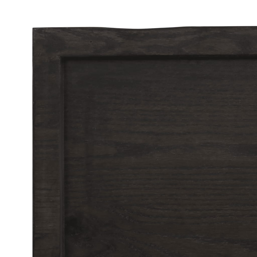 Estante pared madera roble tratada marrón oscuro 100x30x(2-4)cm vidaXL