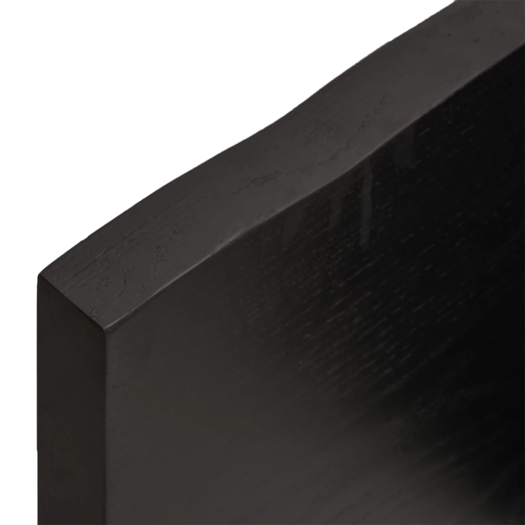 Estante pared madera roble tratada marrón oscuro 100x30x(2-4)cm vidaXL