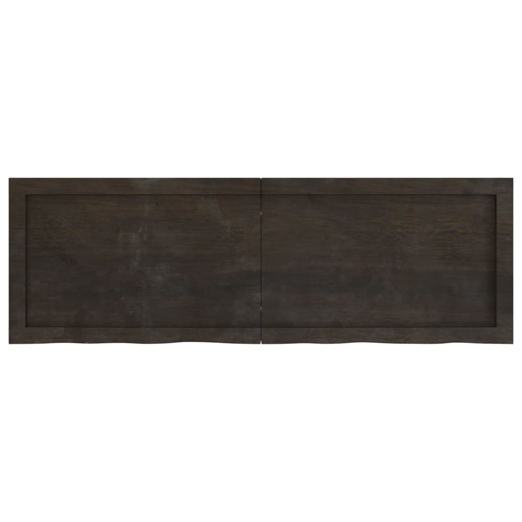 Estante pared madera roble tratada marrón oscuro 120x40x(2-6)cm vidaXL