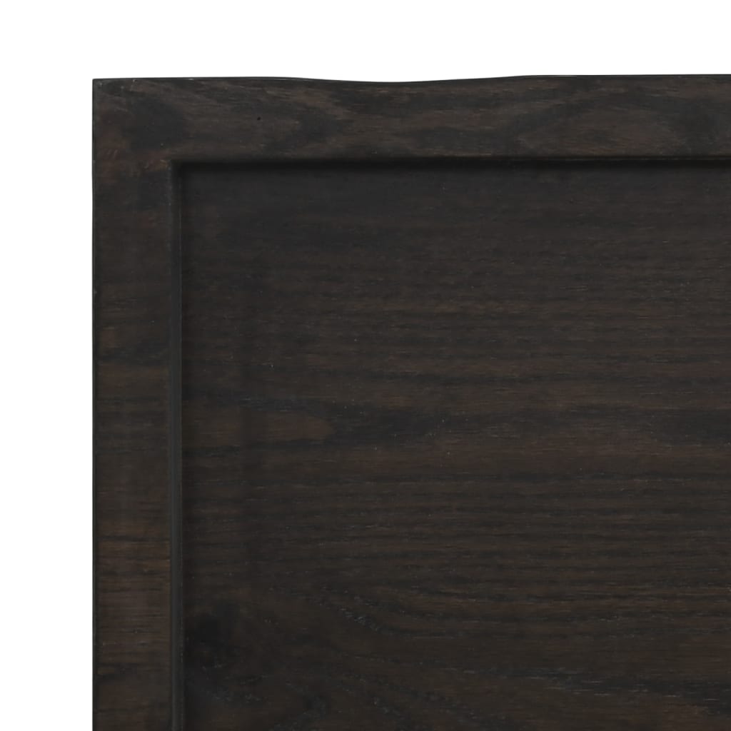 Estante pared madera roble tratada marrón oscuro 120x40x(2-6)cm vidaXL