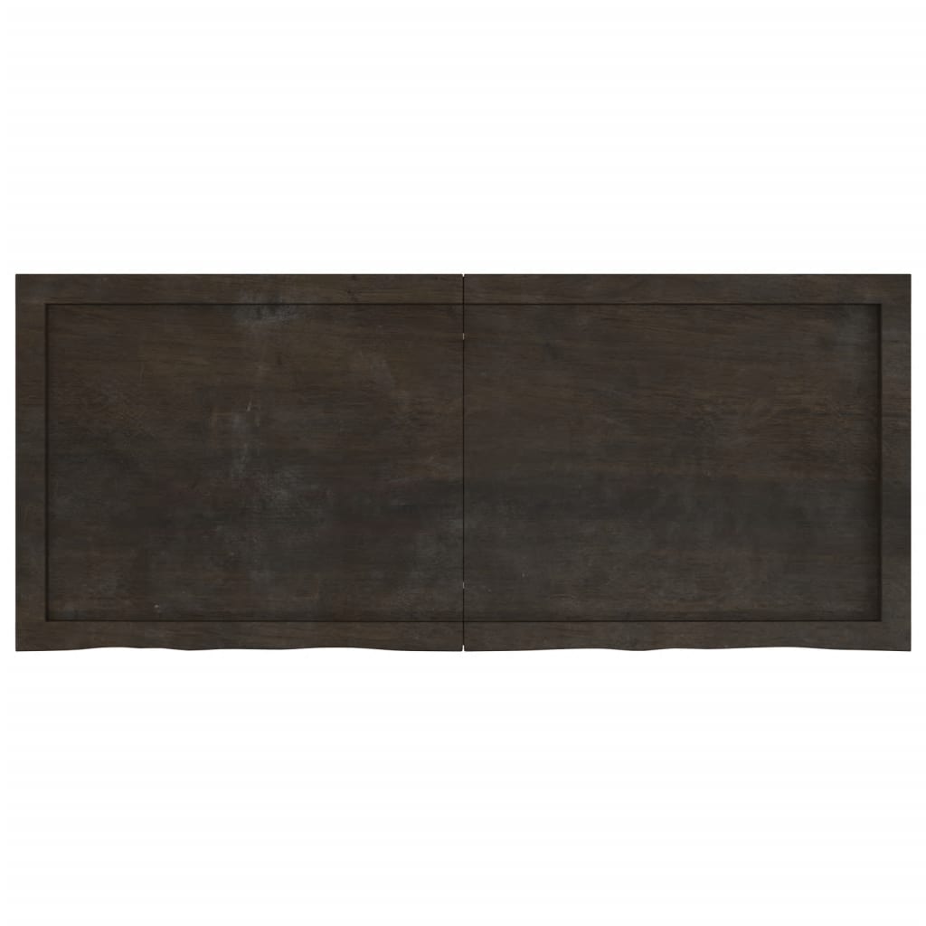 Estante pared madera roble tratada marrón oscuro 120x50x(2-6)cm vidaXL