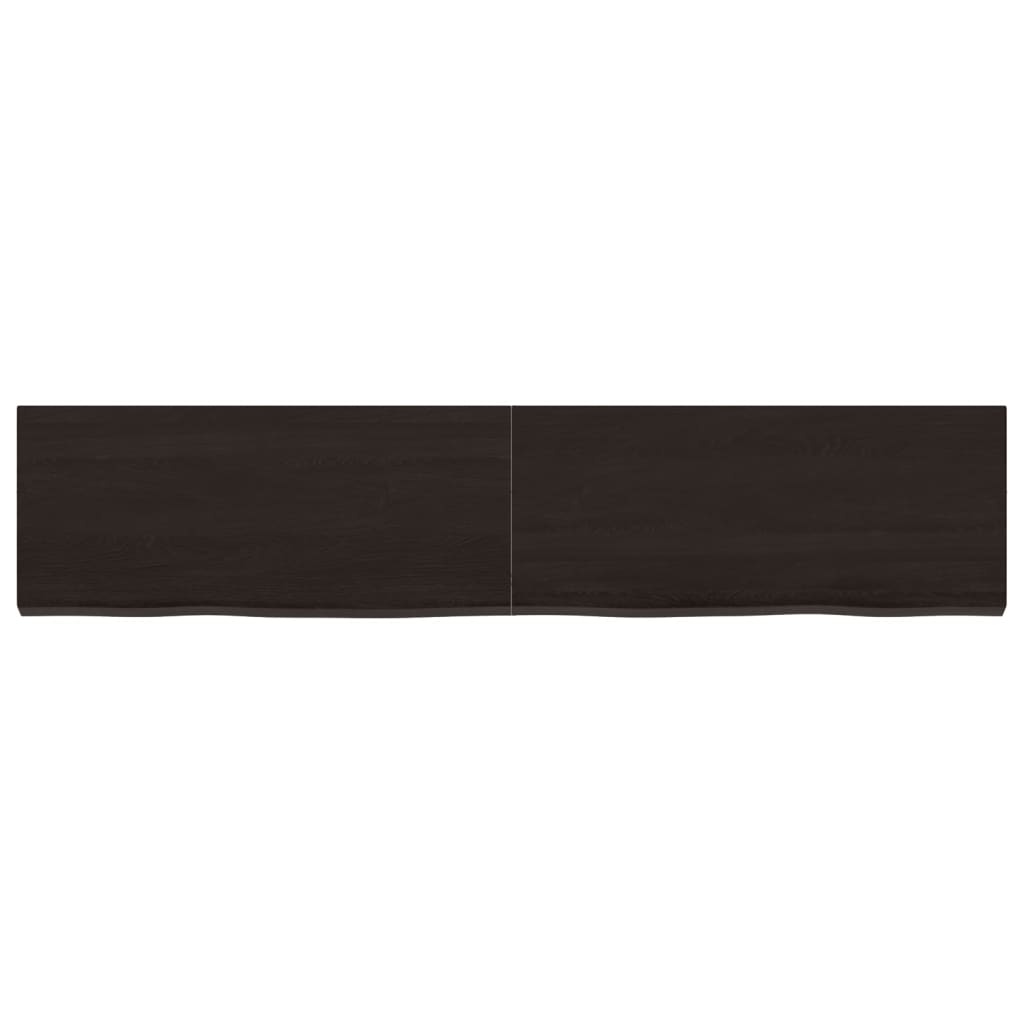 Estante pared madera roble tratada marrón oscuro 140x30x(2-4)cm vidaXL