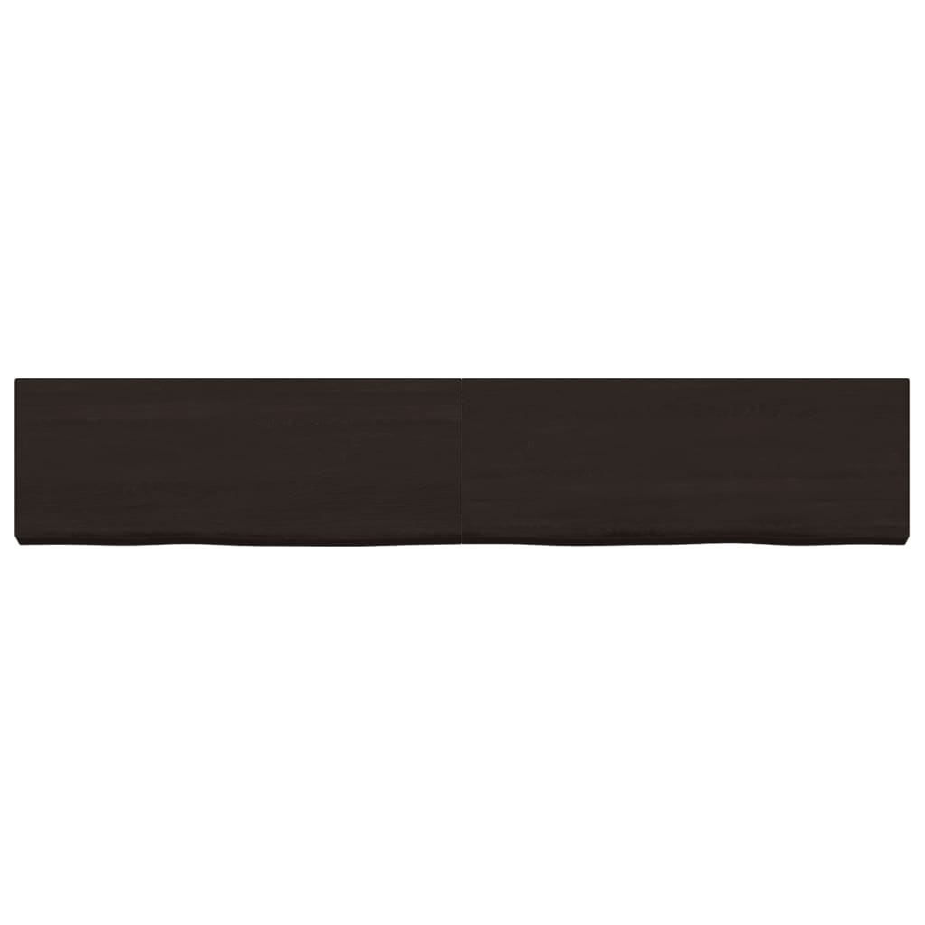 Estante pared madera roble tratada marrón oscuro 160x30x(2-6)cm vidaXL