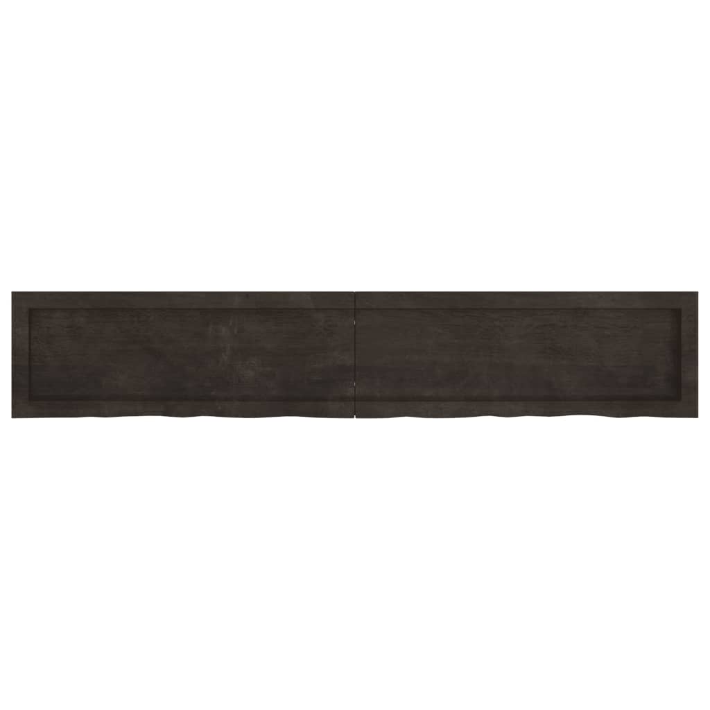 Estante pared madera roble tratada marrón oscuro 160x30x(2-6)cm vidaXL