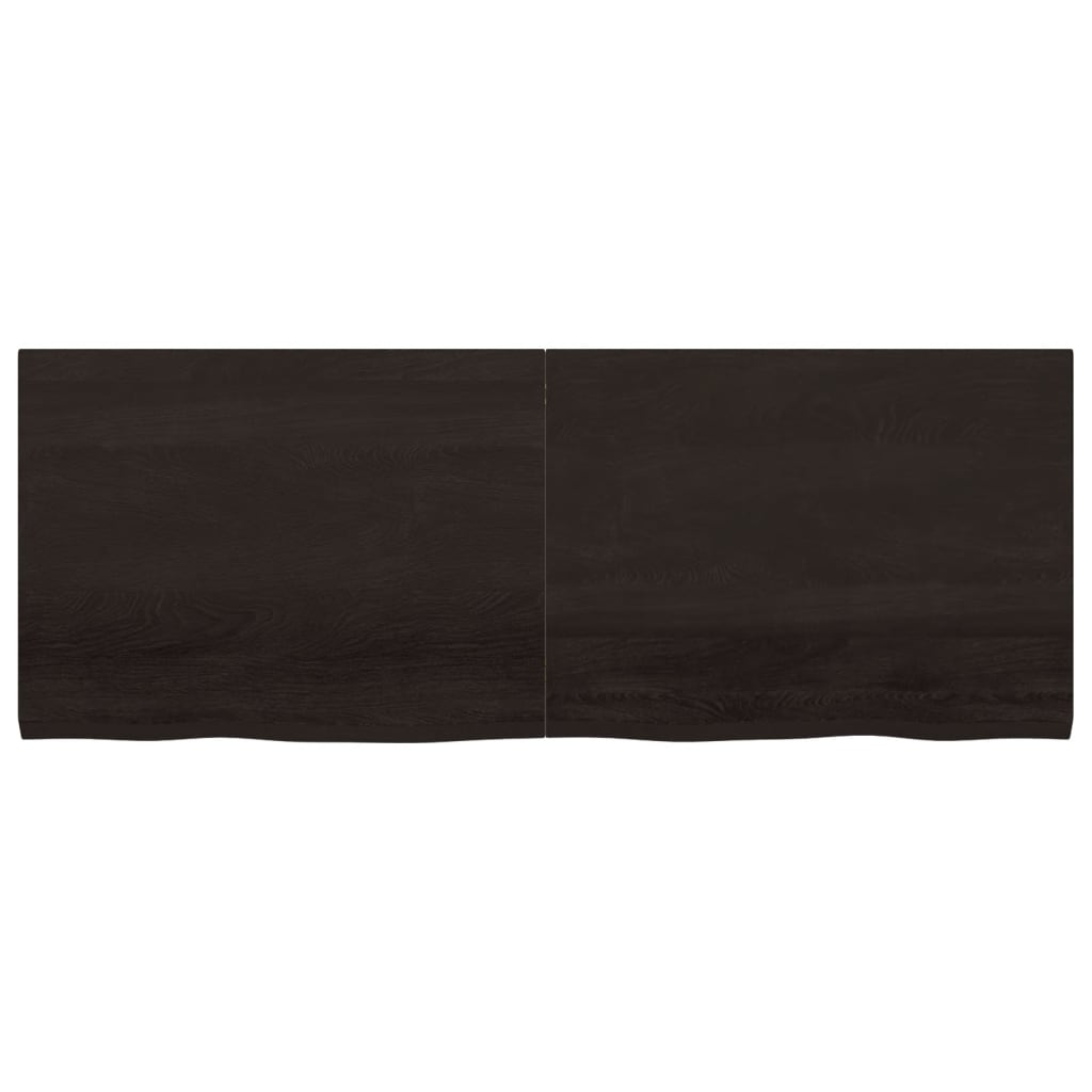 Estante pared madera roble tratada marrón oscuro 160x60x(2-4)cm vidaXL