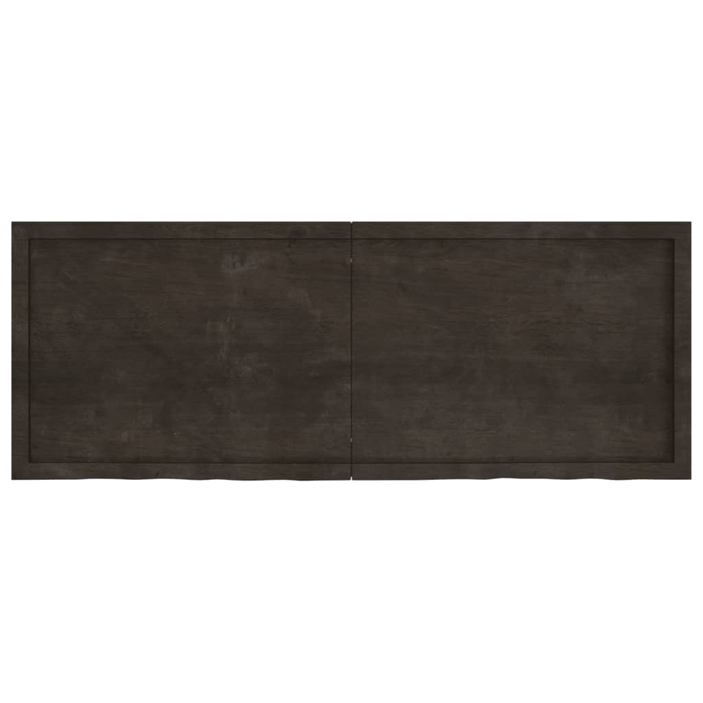 Estante pared madera roble tratada marrón oscuro 160x60x(2-4)cm vidaXL