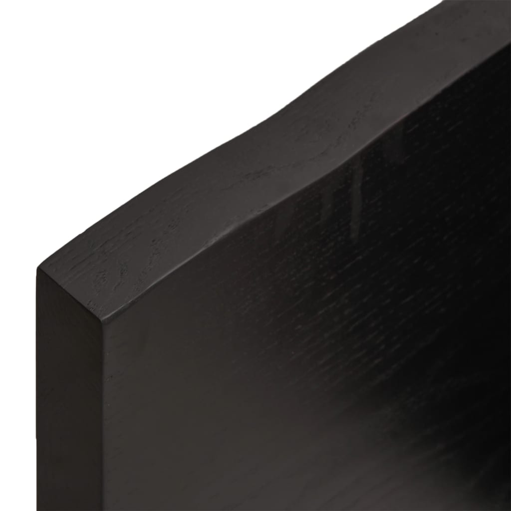 Estante pared madera roble tratada marrón oscuro 160x60x(2-4)cm vidaXL