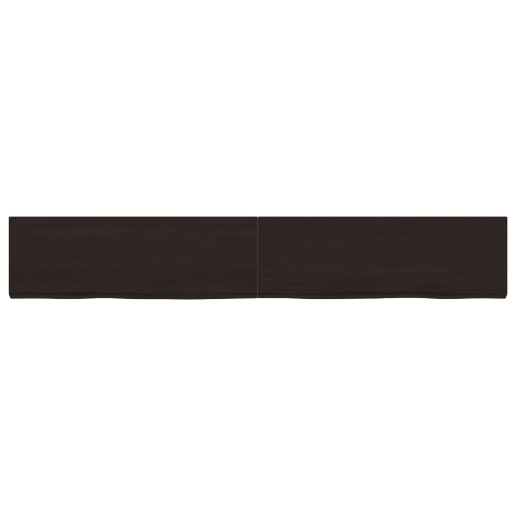 Estante pared madera roble tratada marrón oscuro 180x30x(2-4)cm vidaXL