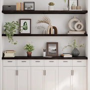 Prateleira de parede em madeira de carvalho tratada marrom escuro 180x30x(2-4)cm v5578 Vetonek