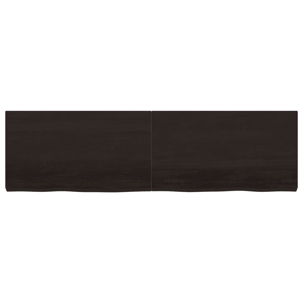 Estante pared madera roble tratada marrón oscuro 180x50x(2-6)cm vidaXL