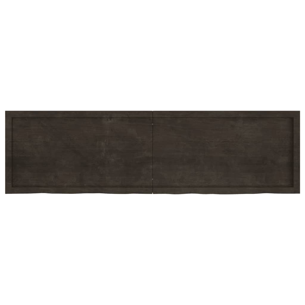 Estante pared madera roble tratada marrón oscuro 180x50x(2-6)cm vidaXL