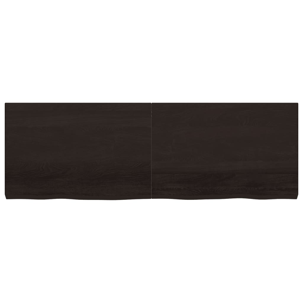 Estante pared madera roble tratada marrón oscuro 180x60x(2-6)cm vidaXL