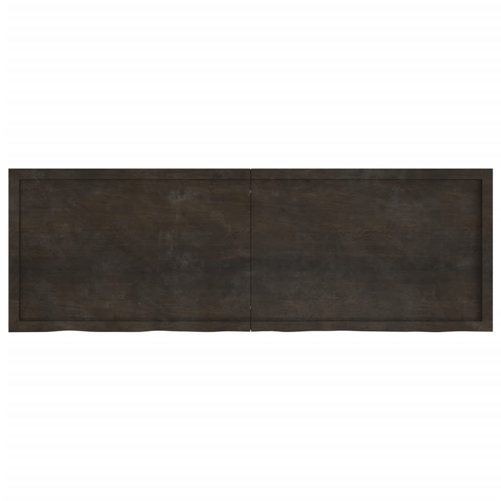 Estante pared madera roble tratada marrón oscuro 180x60x(2-6)cm vidaXL