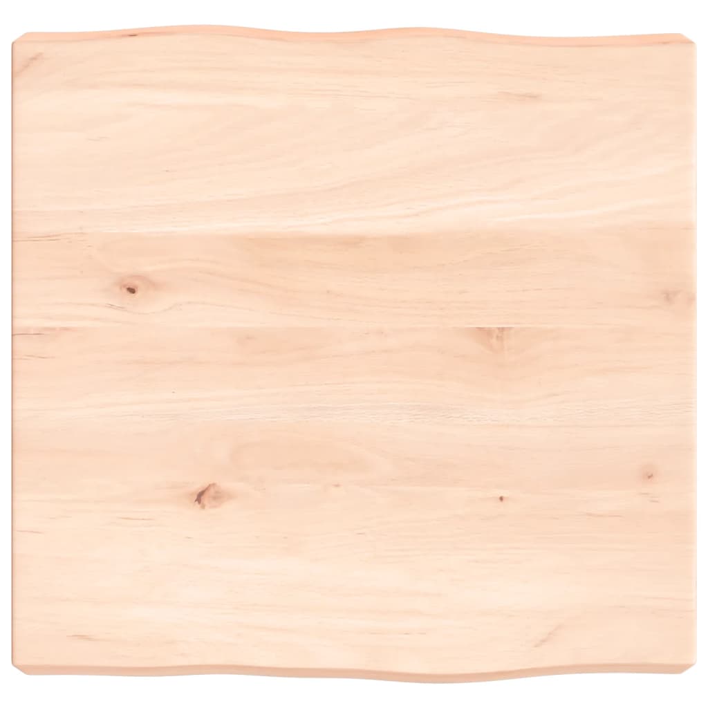 Vetonek Tablero de mesa madera maciza borde natural 40x40x(2-6) cm