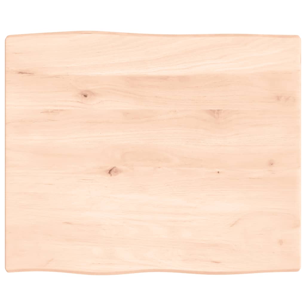 Vetonek Tablero de mesa madera maciza roble borde natural 60x50x2 cm