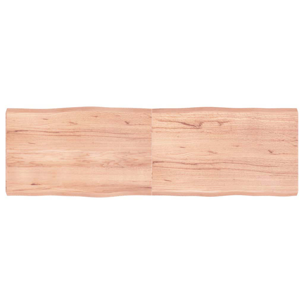 Tablero mesa madera tratada borde natural marrón 160x50x(2-6)cm vidaXL