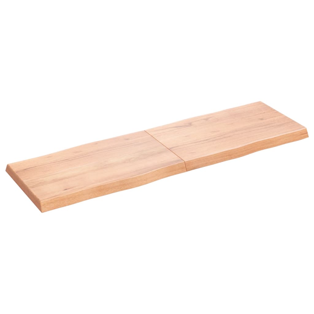 Tablero mesa madera tratada borde natural marrón 160x50x(2-6)cm vidaXL