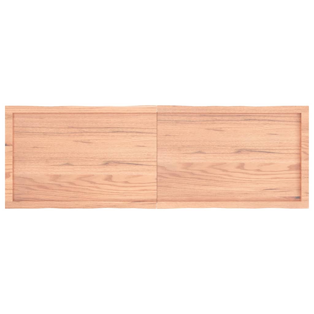 Tablero mesa madera tratada borde natural marrón 160x50x(2-6)cm vidaXL