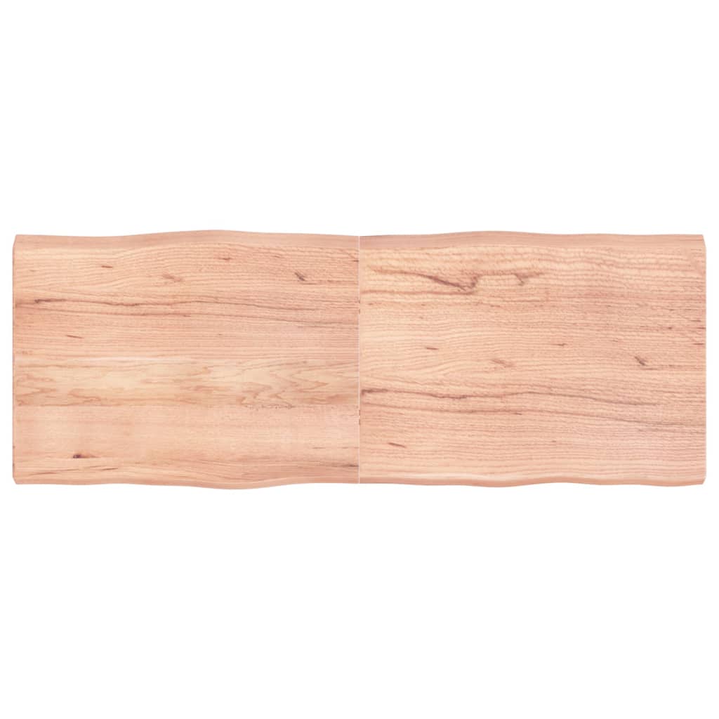 Tablero mesa madera tratada borde natural marrón 160x60x(2-6)cm vidaXL