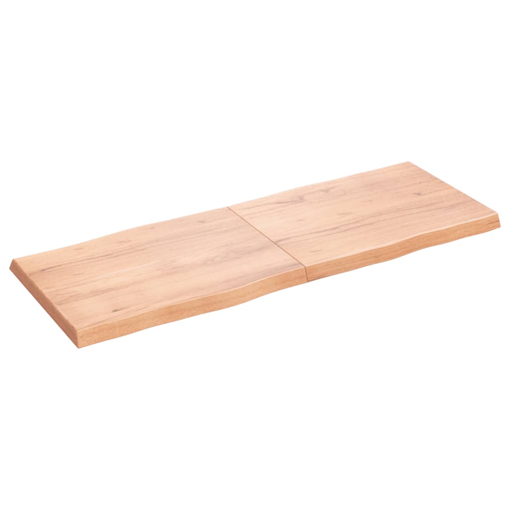 Tablero mesa madera tratada borde natural marrón 160x60x(2-6)cm vidaXL