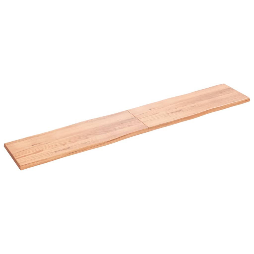 Tablero mesa madera tratada borde natural marrón 220x40x(2-4)cm vidaXL