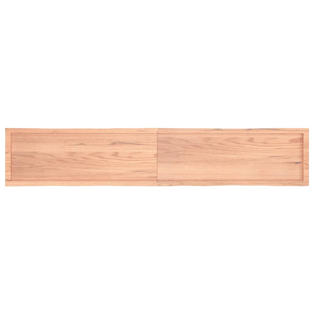 Tablero mesa madera tratada borde natural marrón 220x40x(2-4)cm vidaXL